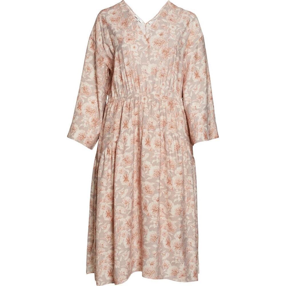 Vince- Dahlia Print Long Sleeve Midi Dress Size XL